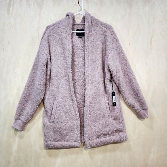 Pink fussy cardigan with hoodie size S - Picture 1 of 3